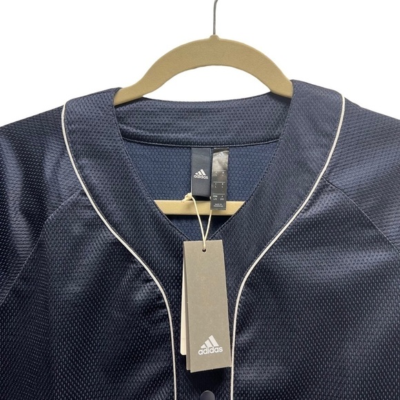 Adidas Men's Sport‎ Athletic Streetwear Jersey Blue Three Stripe - Picture 5 of 9